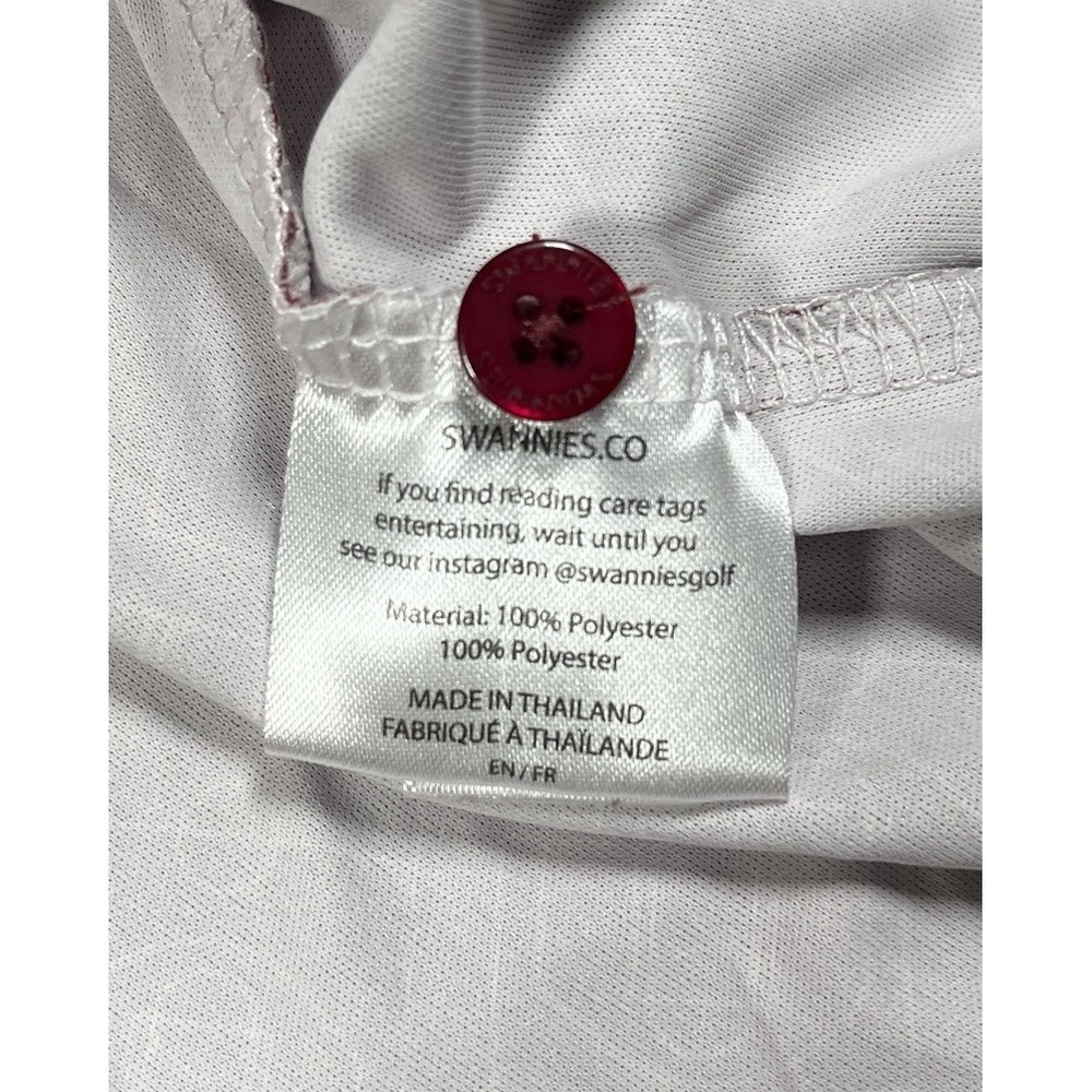 Swannies Mens Size M Burgundy Basketball Court Graphic Short Sleeve Golf Polo - Picture 4 of 8